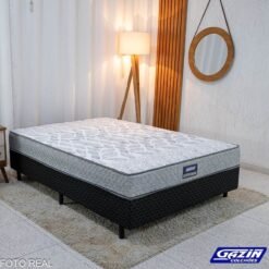 Unibox Casal Supreme Natural D28 138x188x53 Cinza - Gazin | Suporta até 320kg